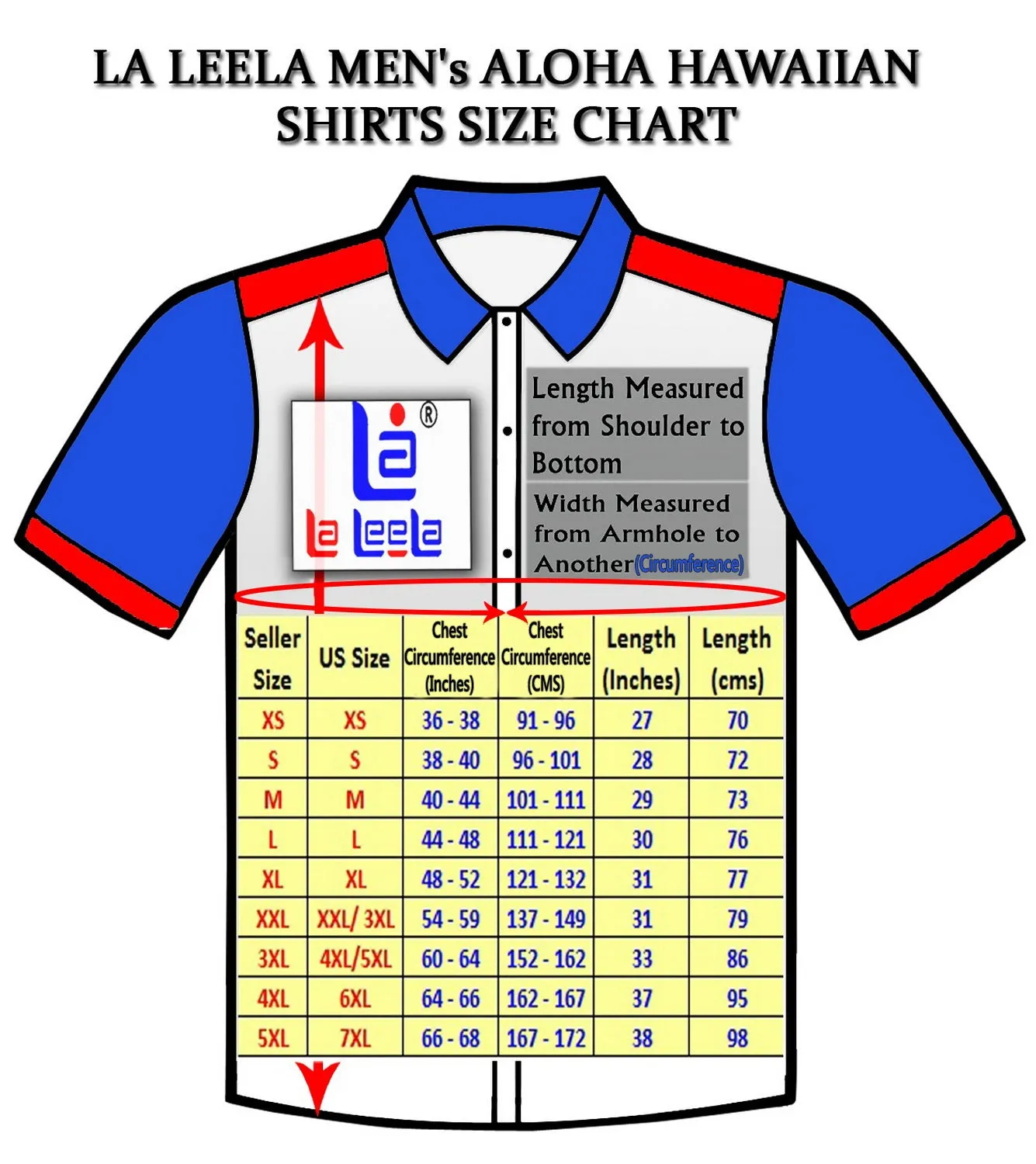 LA LEELA Men's Wear Summer Everyday Essentials Holiday Casual  Shirt 100% NATURAL COTTON  hand printed Blue Hawaiian shirt